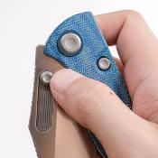 VOSA3901 Couteau Vosteed Naga Clip Point CPM-S35VN Manche Micarta Blue Sécurité Top Liner Lock - Livraison Gratuite