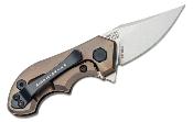 ZT0022TIBRZ Couteau Zero Tolerance Small Galyean Bronze Manche Titane Lame Acier CPM-20CV IKBS USA - Livraison Gratuite