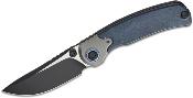 ZXFK03A5 Couteau Kizer Cutlery PIONEER Lame Drop Point Acier S35VN Manche Richlite Bleu Sécurité Liner Lock - Livraison Gratuite