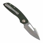 B1068A5 Couteau Tenable Link | Lame Harpoon Acier 14C28N | Manche Green Micarta Liner Lock - Livraison Gratuite