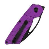 B3016A3 Couteau Goblin Tenable  | Lame Acier 14C28N Blackwash Sheepsfoot Manche Purple Alu Amphibian Texture | Liner Lock | Livraison Gratuite