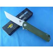 Couteau Bestech Knives Tanto Kendo Lame Acier D2 Manche Green G-10 Linerlock BTKG06B1 - Free Shipping
