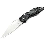 Couteau Spyderco Byrd Meadowlark2 Knife Black FRN Plain Edge Acier 8Cr13Mov BY04PBK2