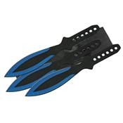 CN211415BL Lot de 6 Couteaux de Lancer Blue Etui Nylon - Livraison Gratuite
