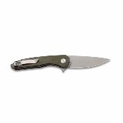 EKC441SGN Couteau EIKONIC Dromas Flipper OD Green Lame Acier D2  Manche Olive Canvas Micarta Linerlock | Livraison Gratuite