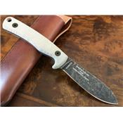 Couteau Esee Ashley Emerson Game Knife Carbon 1095 Etui Cuir USA ESAGK - Livraison Gratuite