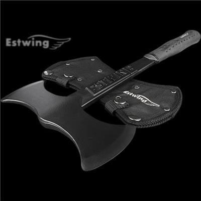 Hache Tomahawk Estwing Black Eagle Double Bit Axe Acier Forgé Manche ABS Etui Nylon Made USA ESEBDBA - Free Shipping