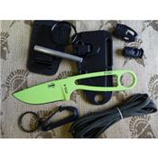 Couteau ESEE Izula Venom Green with Kit Acier carbone 1095 Made In USA ESIZVGKIT - Free Shipping