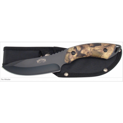 Lot de 3 Couteaux de Chasse Frost Cutlery The Whistler Acier Inox Manche Camo Etui Nylon F16920CAB - Free Shipping