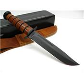 Couteau KA-BAR Leather USMC Vietnam COMMEMORATIVE Carbone 1095 Manche Cuir Made USA KA9140 - Free Shipping