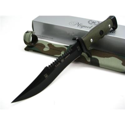 Couteau de Combat Nieto Cuchillo Linea Combate Acier AN-58 Scie sur le Haut Manche ABS Etui Camouflage NIE3002 - Free SHipping