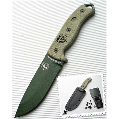 Couteau ESEE Model 5 RC-5 RC5 Survival, Escape, Evasion Carbone 1095 Green RC5POD - Free Shipping