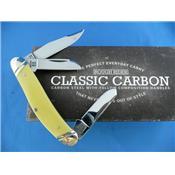 Couteau Rough Rider Sowbelly Yellow 3 Lames Carbon RR1733 - Livraison Gratuite