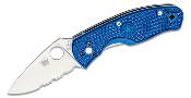 SC136PSBL Couteau Spyderco Persistence Lightweight Blue Lame Acier S35VN Serrat - Livraison Gratuite