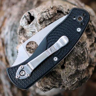 SC136SBK Couteau Spyderco Persistence Lightweight Lame Acier 8Cr13MoV Serr - Livraison Gratuite