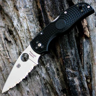 Couteau Spyderco Native 5 Lightweight Acier CPM-S35VN Serrated Manche FRN Made In USA SC41SBK5 - Free Shipping