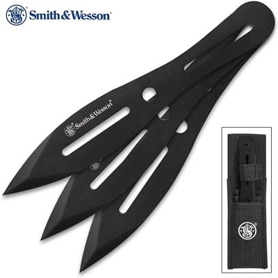 SWTK8BCP Set de 3 Couteaux de lancer Smith&Wesson Black Throwing Knives - Livraison Gratuite
