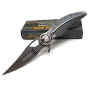 Couteau Tac-Force Stonewash A/O Lame Acier Inox Manche Alu Forme Plume TF904 - Free Shipping