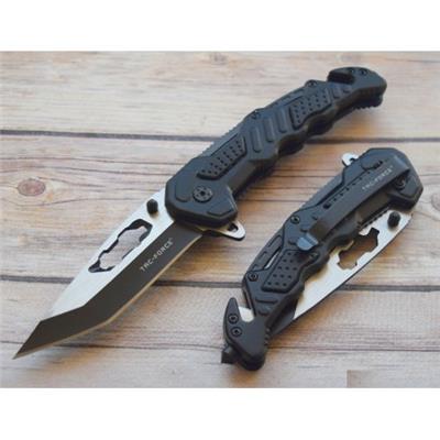 Couteau Tac Force A/O Tactical Rescue Street Fighter Lame Tanto TF970BK - Free Shipping