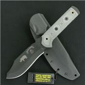 Couteau De Survie Tops Black Rhino Lame Carbone 1095 Manche Micarta Tops Knives Made In USA TP101 - Free Shipping