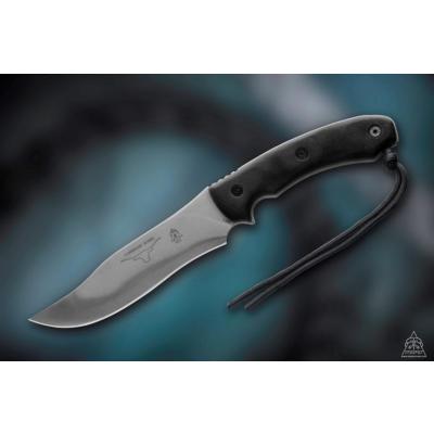 Couteau Tops LONGHORN BOWIE (Black River Wash) Carbone 1095 Made In USA TPLONGBBRW - Free Shipping