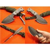 Couteau De Survie Tops SurvTac 5 Acier Carbone 1095 Manche Micarta Tops Knives Made In USA TPM1MGT01 - Free Shipping