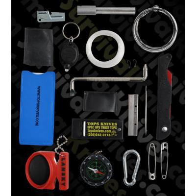 Set de Suvie Tops Survival Neck Wallet Tops Knives Made In USA TPSNW01 - Free Shipping