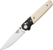 BCWSB22 Couteau Bear & Son WSB22 Lawman Lame Acier D2 Manche Os/FCarbone Sécurité Crossbar Lock USA - Livraison Gratuite