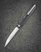 BTKG65A Bestech Duoz |  Couteau Lame Harpoon Acier 14C28N Satin | Manche Black G10 Linerlock - Livraison Gratuite