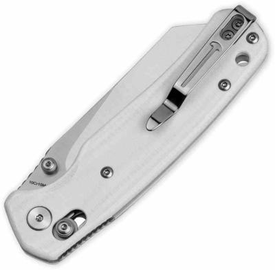 BTKMK06L Bestechman Cicada's Wing – Couteau pliant Axis Lock Lame Acier 10Cr15MoV Satin Manche White G10 - Livraison Gratuite