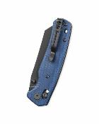 BTKMK06M4 Couteau Bestechman Cicada's Wing | Lame Reverse Tanto Acier 10Cr15CoMoV Black PVD | Manche Blue G10 B-Lock - Livraison Gratuite