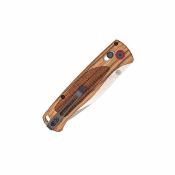 CBTZWDBLT Cobratec Zebrawood Bar Lock | Lame Tanto Acier D2 | Manche Bois Zebré | Bar Lock | Clip - Livraison Gratuite