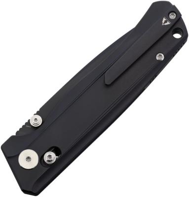CMB17B — Couteau CMB Made Knives Braveman Lame Acier S35VN Drop Point PVD Noir Dureté 58-60 HRC Manche Titane PVD Noir Axis Lock - Livraison Gratuite