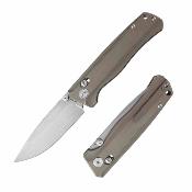CMB17G CMB Braveman Bronze | Couteau Lame Drop Point Acier CPM-S35VN Satin | Manche Titanium Axis Lock - Livraison Gratuite