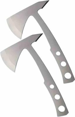 CN211526 Hachettes de Lancer Rite Edge Hatchet Set – Lames Acier Inox Satin Manche Acier Étui Nylon Noir – Livraison Gratuite