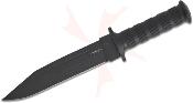 CTK133877HC Condor DarkSaxon – Couteau Fixe Seax | Lame 1075 Carbone Black Traction | Manche Polypropylène Noir | Étui Toile & Cuir El Salvador - Livraison Gratuite