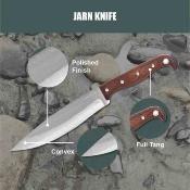 CTK286370SS Couteau Condor Järn | Lame Acier 420HC | Manche Walnut & Housse Cuir - Made in El Salvador - Livraison Gratuite