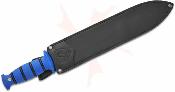 CTK3006HC Condor Combat Machete – Lame Acier 1075 Carbon Manche Blue TPE Housse cuir Salvador - Livraison Gratuite