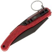 DGR2403RDBW Couteau DAGGERR Peremen Saigak Lame Acier 8Cr14MoV Blackwash Manche FRN Rouge Ring Lock - Livraison Gratuite