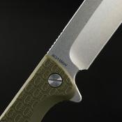 DGRTPFOLSW — Couteau Daggerr Knives Toothpick Linerlock Lame Acier 8Cr14MoV Clip Point Stonewashed Manche ABS Vert Olive Ouverture Flipper - Livraison Gratuite