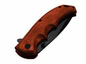 ERA004BW Elk Ridge – Couteau O/A Liner Lock Lame Acier 3Cr13 Blackwash Manche Wood et Bolster Black - Livraison Gratuite