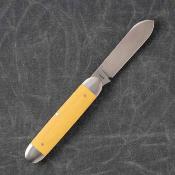 JW54338 Jack Wolf Knives - Couteau Equal End Lame Acier 14C28N Spear Point Manche Antique Paper Micarta - Livraison Gratuite