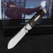 JW54339  Jack Wolf Knives - Couteau Equal End Lame Acier 14C28N Spear Point Manche Ebène Cran Forcé - Livraison Gratuite