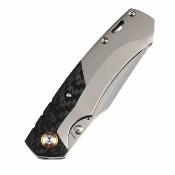 K1051A1 Kansept Weim Lame Acier CPM-S35VN Stonewash Manche Titane Carbone Twill Framelock - Livraison Gratuite