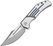 K1089B1 Couteau Kansept Orion Titane Bleu Lame Clip Point Acier CPM S35VN - Livraison Gratuite