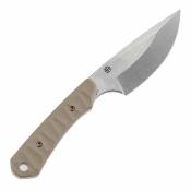 KG006A5 Kansept Flank | Couteau Fixe Lame Acier D2 Stonewashed | Manche G10 Sand Etui Kydex - Livraison Gratuite