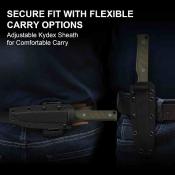 KI1096A2 Kizer Camp 180 - Couteau Fixe Outdoor Lame Drop Point Acier AEB-L Manche G10 Green Étui Kydex - Livraison Gratuite