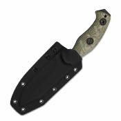 KI1105A4 Kizer Sheepdog Survival – Couteau lame fixe Acier 1095 Black Manche Green Micarta Housse kydex - Livraison Gratuite  