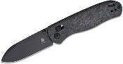 KI3619A4 Couteau Kizer Drop Bear Lame Acier CPM-S35VN Blackwash Manche FatCarbon IKBS - Livraison Gratuite