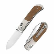 KI4761A1 Kizer Tycho – Couteau Pliant Lame Acier S45VN Manche Titane + Bois Mkuruti Frame Lock – Livraison Gratuite